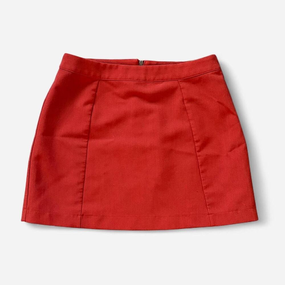 Burnt Orange Mini Skirt - M